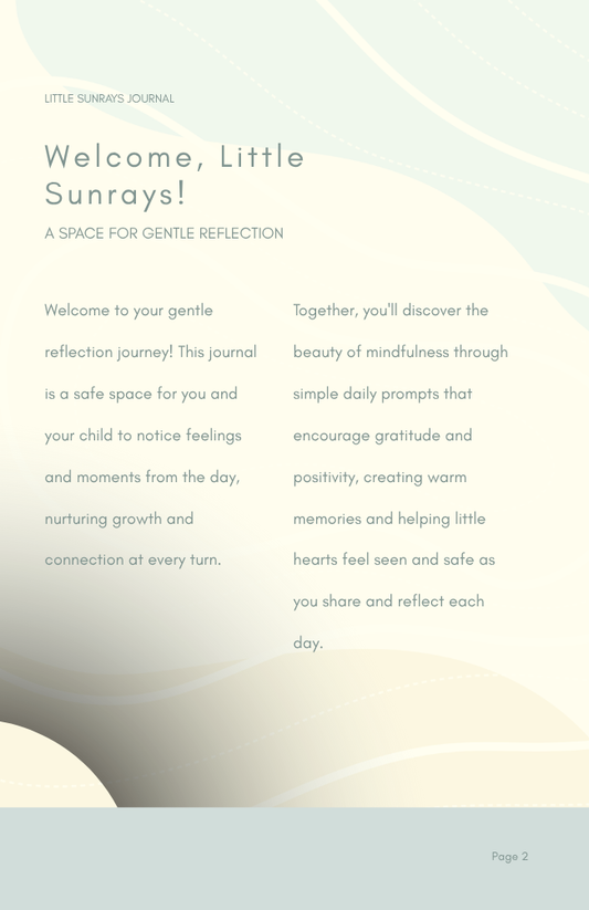 Little Sunraysβ’ 7-Day Mini Journal | A Gentle Reflection Journal for Growing Hearts