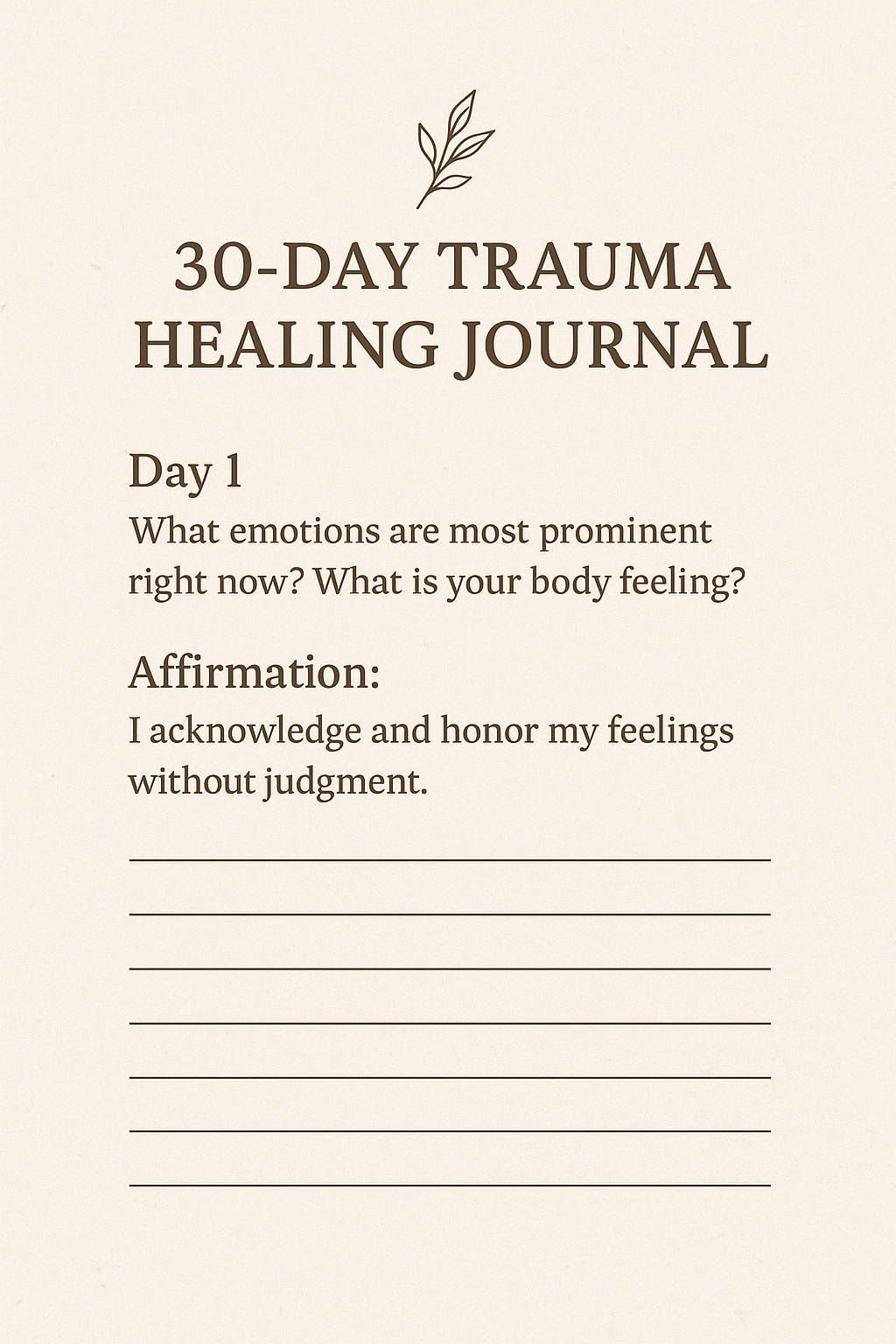 Find My Sunshine 30-Day Relationship Awareness Journal (Digital Download)