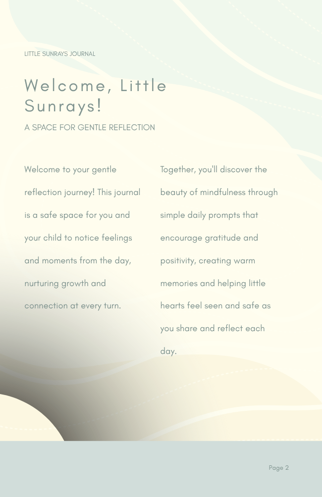 Little Sunrays™ 7-Day Mini Journal | A Gentle Reflection Journal for Growing Hearts