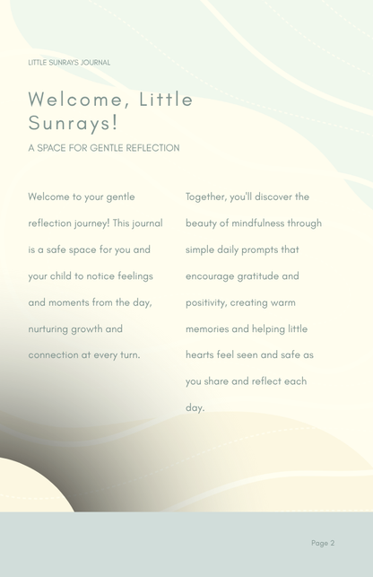 Little Sunrays™ 7-Day Mini Journal | A Gentle Reflection Journal for Growing Hearts