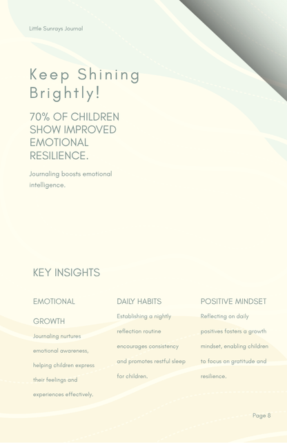 Little Sunrays™ 7-Day Mini Journal | A Gentle Reflection Journal for Growing Hearts