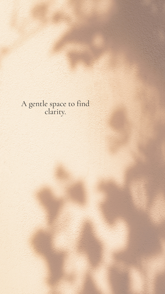 Soft, warm sunlight creating a calm, neutral space that represents emotional clarity and gentle self-reflection.