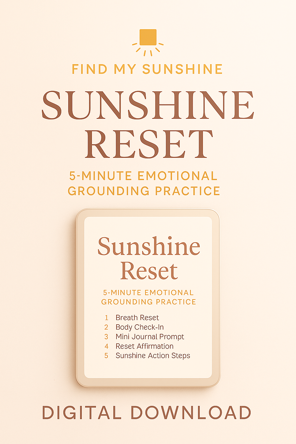 Find My Sunshine - Sunshine Reset Guide (Free Digital Download)