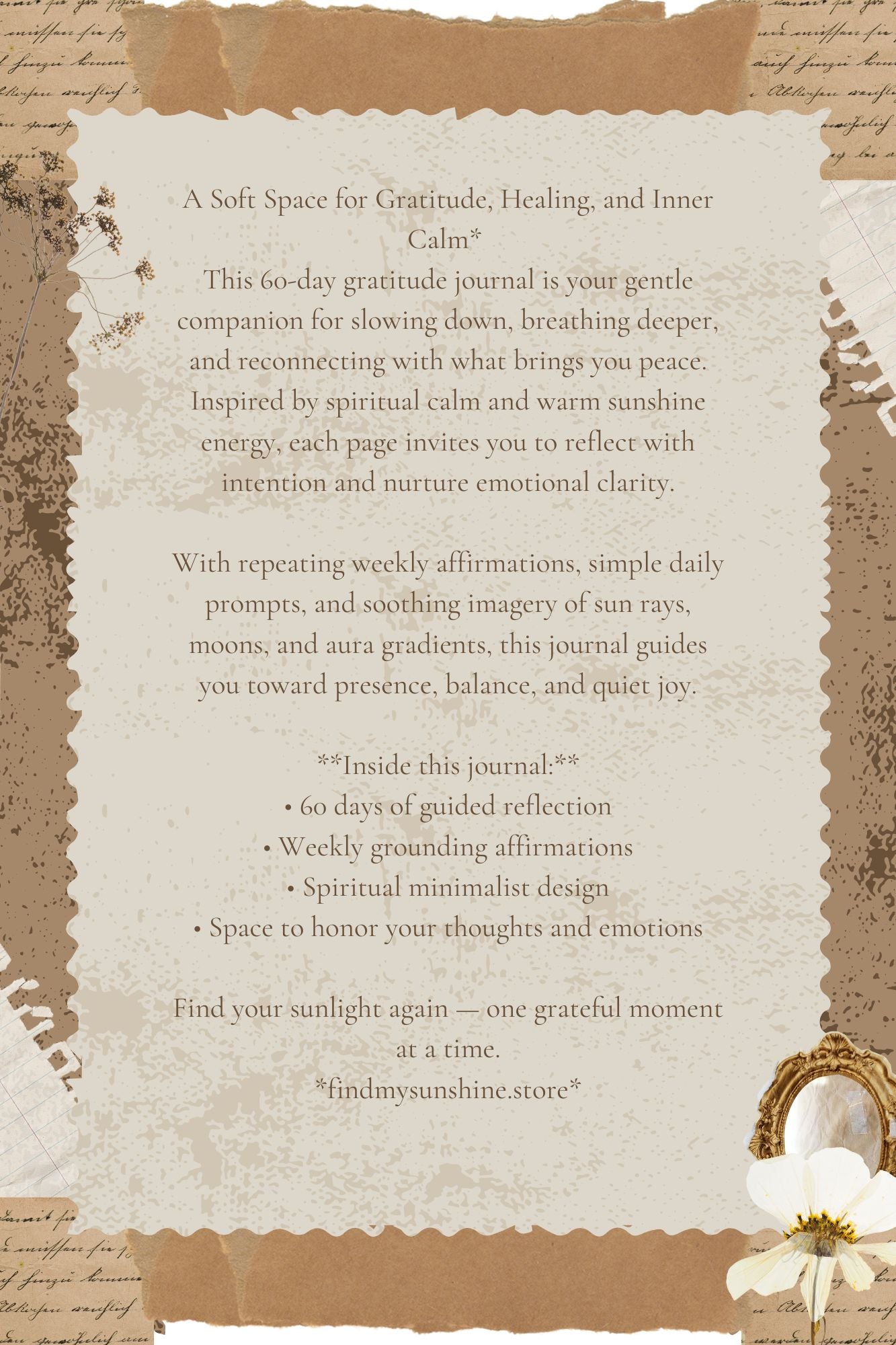 Find My Sunshine: Gratitude Journal (Digital Download)