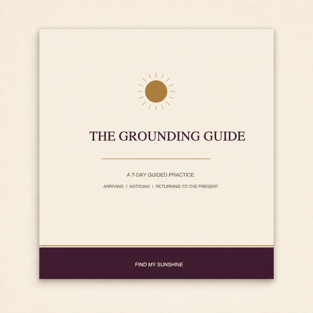 The Grounding Guide — 7-Day Guided Practice · Digital PDF
