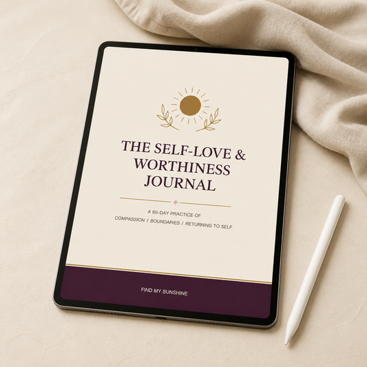 The Self-Love & Worthiness Journal — 60-Day Guided Practice · Digital PDF